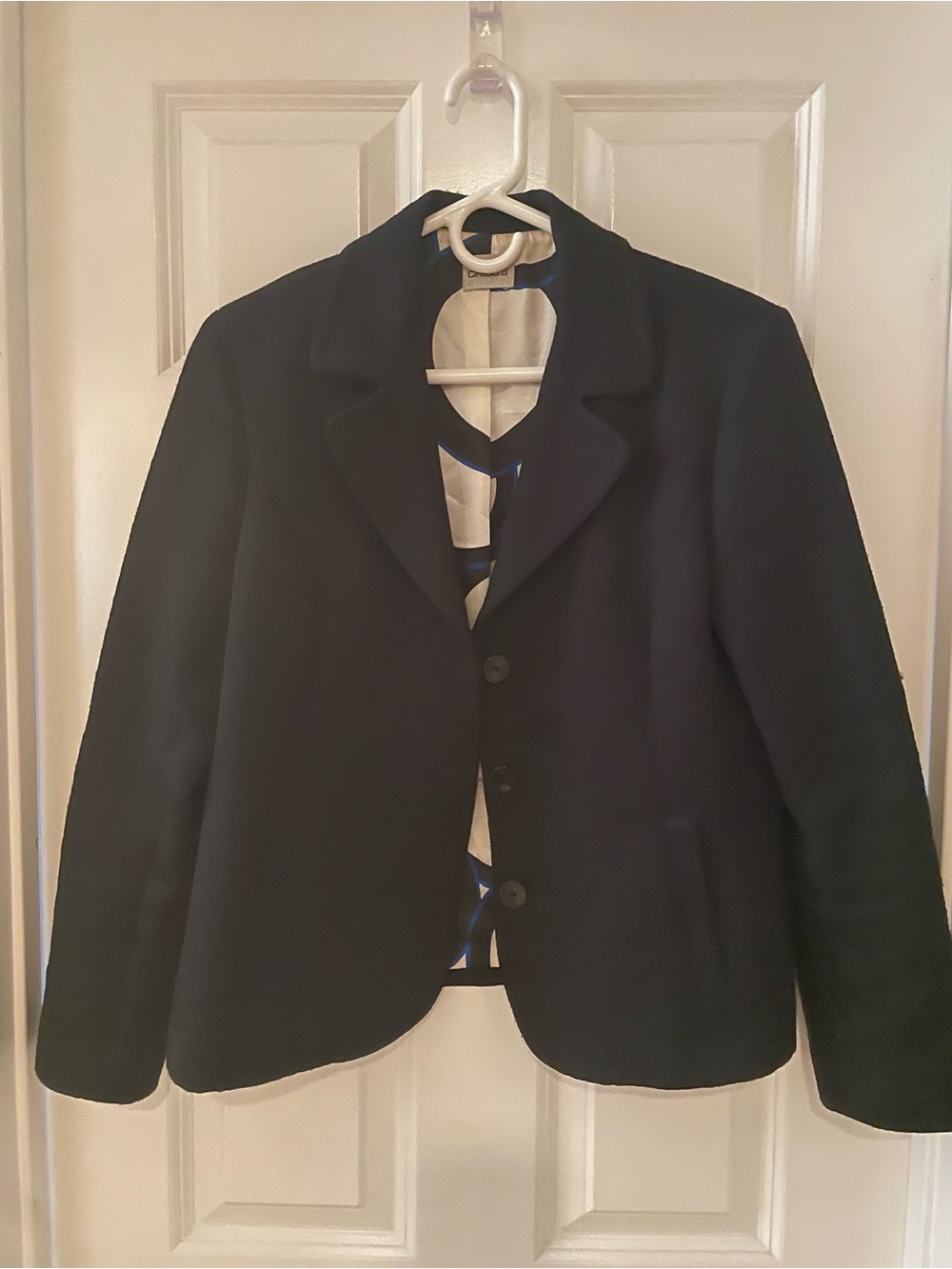 Chico's Black Tailored Button-Front Blazer